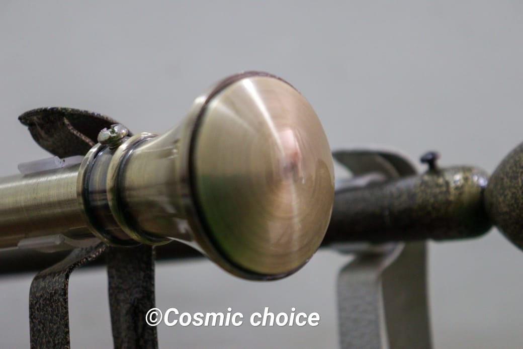 Smooth curtain rod flower- gold